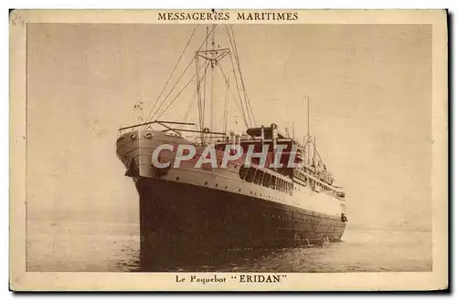 Cartes postales Bateau Paquebot Eridan Messageries Maritimes