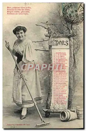 Cartes postales Fantaisie Femme Mars