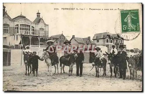 Cartes postales Ane Mule Pornichet Promenade a anes sur la plage