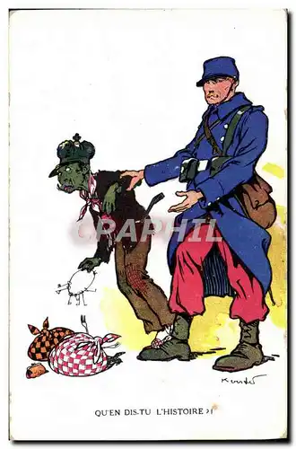 Cartes postales Fantaisie Illustrateur Militaria