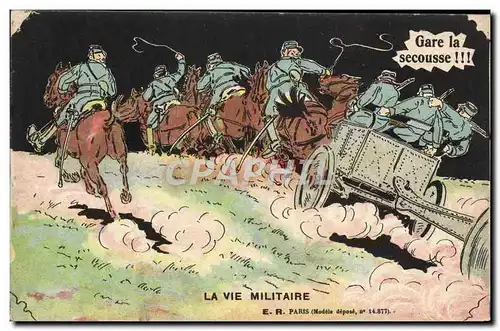 Ansichtskarte AK Militaria Gare a la secousse Cheval