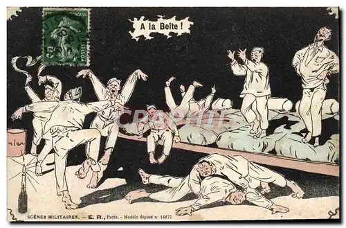 Cartes postales Militaria A la boite