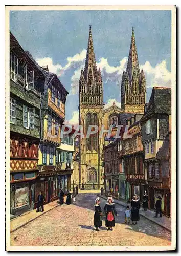 Cartes postales Quimper La cathedrale