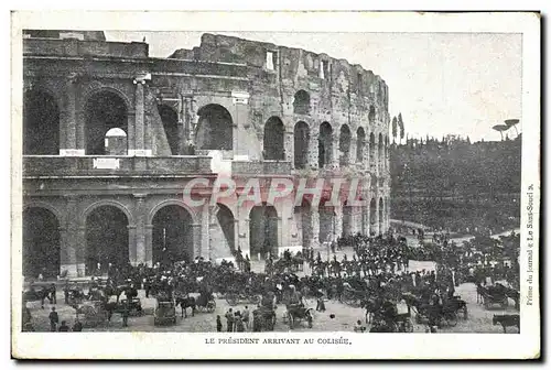 Ansichtskarte AK President de la Republique Le president arrivant au Colisee Rome
