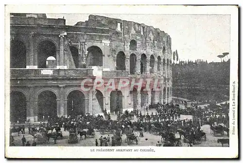 Cartes postales President de la Republique Le president arrivant au Colisee Rome