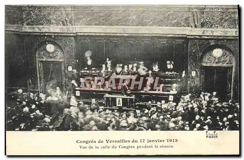 Ansichtskarte AK Congres de Versailles 17 janvier 1913 Vue de la salle du Congres pendant la seance