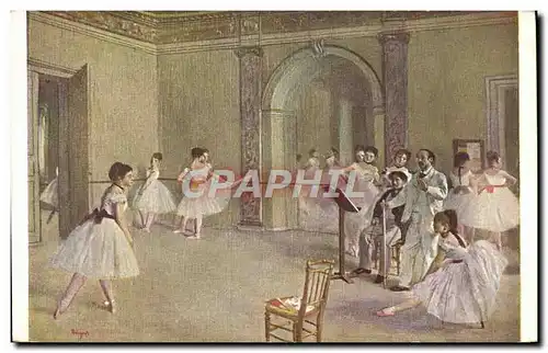 Cartes postales Danse Degas Le foyer de la danse a l&#39Opera de la rue Le Peletier