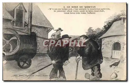 Cartes postales Le rire du Morvan Machine agricole