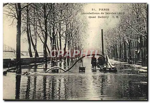 Cartes postales Paris Inondations de la Seine Quai Debilly