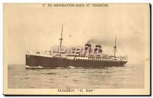 Cartes postales Bateau Paquebot Cie de Navigation mixte El Biar