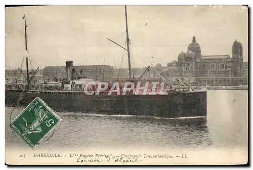 Ansichtskarte AK Bateau Paquebot Marseille L&#39Eugene Pereire Compagnie Transatlantique Marseille