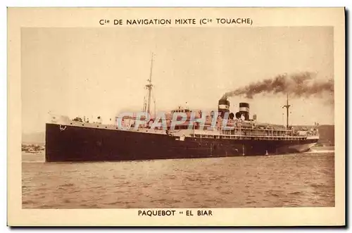 Cartes postales Bateau Paquebot Cie de Navigation mixte Cie Touache El Biar