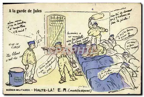 Cartes postales Militaria A la garde Jules