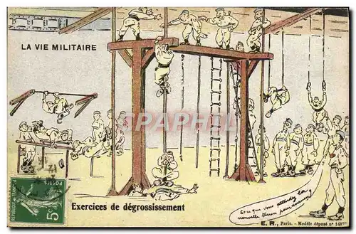 Ansichtskarte AK Militaria Exercices de degrossissement