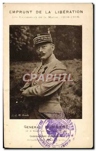 Cartes postales Militaria Emprunt de la liberation General Humbert