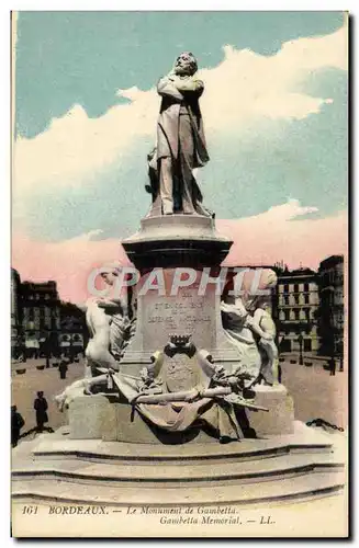 Cartes postales Paris Le Monument de Gambetta