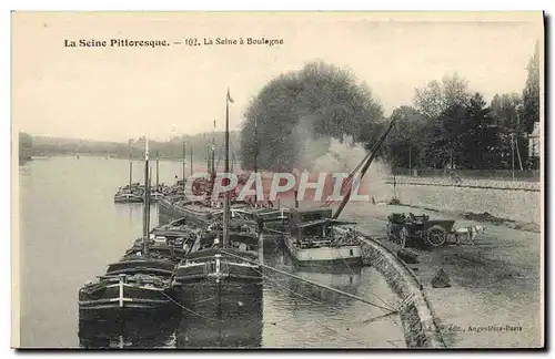 Ansichtskarte AK Bateau Peniche La Seine a Boulogne