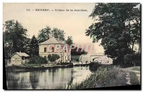 Cartes postales Bateau Peniche Nevers Ecluse de la Jonction