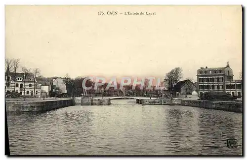 Cartes postales Bateau Peniche Caen L'entree du canal