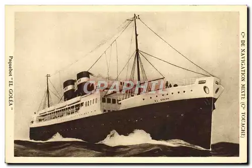 Cartes postales Bateau Paquebot Cie de Navigation Mixte El Goleao