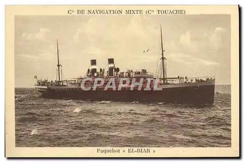 Cartes postales Bateau Paquebot Cie de Navigation Mixte Cie Touache El Biar