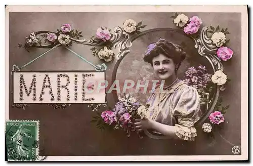Cartes postales Fantaisie Prenom Marie