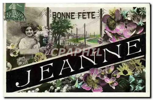 Cartes postales Fantaisie Prenom Jeanne