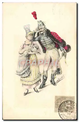 Cartes postales Fantaisie Illustrateur Femme Cosaque Militaria