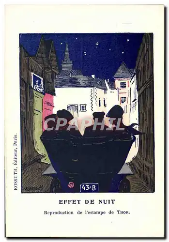 Cartes postales Fantaisie Illustrateur Effet de Nuit Thor Kossuth