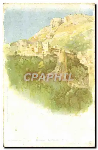 Cartes postales Fantaisie Illustrateur Lessieux Monaco Le palais