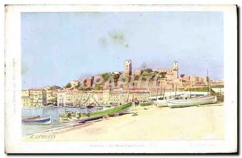 Cartes postales Fantaisie Illustrateur Lessieux Cannes Le Mont Chevalier