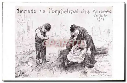 Ansichtskarte AK Fantaisie Militaria Journee de l&#39orphelinat des armees Juin 1915