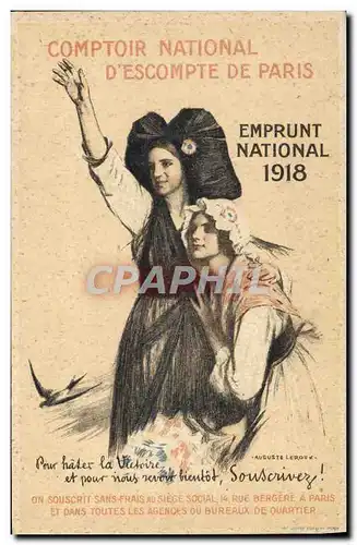 Ansichtskarte AK Fantaisie Militaria Comptoir National d&#39Escompte de Paris Emprunt National 1915 Alsace Lorrai