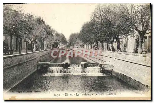 Cartes postales Nimes La fontaine Le canal romain Publicite Huilerie Collorgues Garrigue Monnier Blisson Jourdan