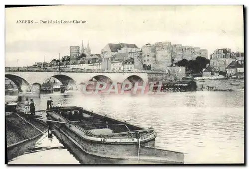 Cartes postales Bateau Peniche Angers Pont de la Basse Chaine