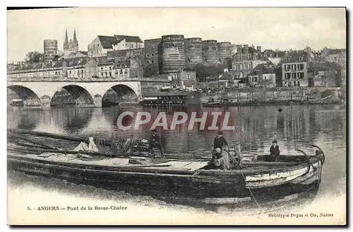 Cartes postales Bateau Peniche Angers Pont de la Basse Chaine