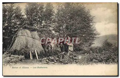 Cartes postales Foret Folklore Ballon d&#39Alsace Les bucherons