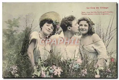 Cartes postales Fantaisie Femmes Le coq du village