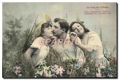 Cartes postales Fantaisie Femmes Le coq du village