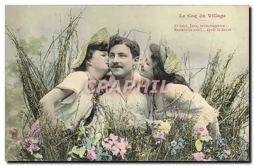 Cartes postales Fantaisie Femmes Le coq du village