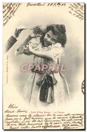 Cartes postales Fantaisie Enfants Les cinq sens Le toucher