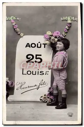 Cartes postales Fantaisie Prenom Louis Louise