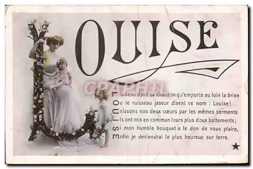 Cartes postales Fantaisie Prenom Louise
