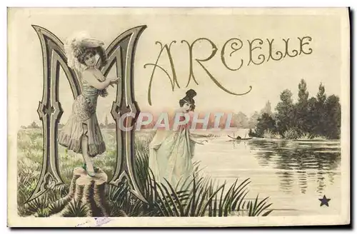 Cartes postales Fantaisie Prenom Marcelle