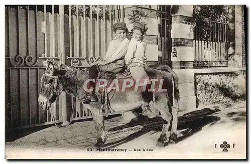 Cartes postales Ane Mule Montmorency Dos a dos