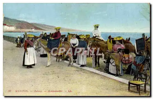 Cartes postales Ane Mule Menton Anieres Mentonnaises