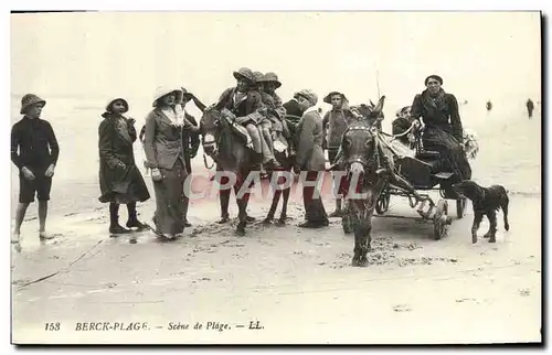 Cartes postales Ane Mule Berck Plage Scene de plage