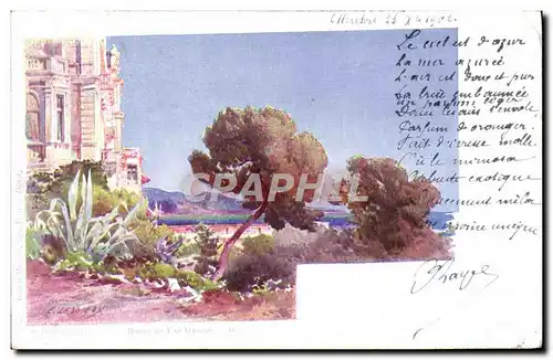 Cartes postales Fantaisie Illustrateur Hotel du Cap Martin