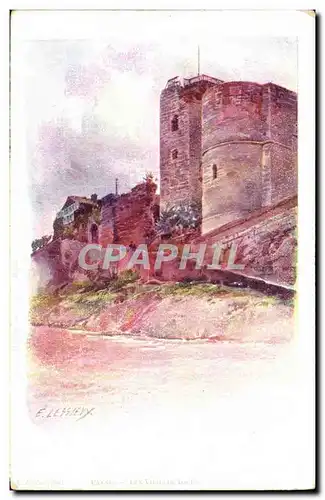 Cartes postales Fantaisie Illustrateur Cannes Les vieilles tours