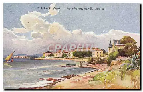 Cartes postales Fantaisie Illustrateur St Raphael Vue generale